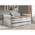Gray and Brown Wood Twin Bed Frame With Trundle Manufactured Wood