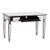 Homeroots Office Silver Matte Mirrored Writing Desk, Silver Matte Finish