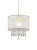 Homeroots Lighting Primo Gold Finish Ceiling Lamp with Crystal Accents and White Shade, Gold Finish, White Shade