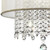 Homeroots Lighting Primo Gold Finish Ceiling Lamp with Crystal Accents and White Shade, Gold Finish, White Shade