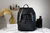 Burberry Aviator Large Black Branded Nylon Drawstring Backpack Bookbag