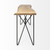 Homeroots Living Room Light Brown Live Edge Solid Acacia Wood Console Table with Black Matte Iron Frame