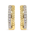 10K Yellow Gold 1/10 Cttw Diamond and Rope Twist Huggy Hoop Earrings (H-I Color, I1-I2 Clarity)