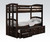 Espresso Twin Over Twin Solid Wood Bunk Bed With Trundle And Storage