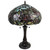 Homeroots Lighting 24" Stained Glass Two Light Jeweled Roses Accent Table Lamp, Tiffany Style, Stained Glass