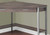 42" x 42" x 30" Dark Taupe Silver Particle Board Hollow Core Metal Computer Desk - 4512839656366