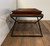 Homeroots Modern Black Iron X Leg Wood Tray Coffee Table, Black Finish, Wood and Iron