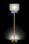 65" Gold Novelty Floor Lamp With White Drum Shade - 606114193494