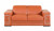 Homeroots Furniture 114" Sturdy Camel Leather Sofa Set, Camel, Leather