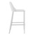 Homeroots Living Room Rich White Faux Leather Bar Stool, White