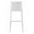 Homeroots Living Room Rich White Faux Leather Bar Stool, White