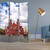 Homeroots 1" X 48" X 72" Home Decor 3 Panel Screen, Multi Color, Wood Canvas