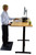 Black and Natural Bamboo 52" Dual Motor Electric Office Adjustable Computer Desk - 808230003613