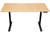 Black and Natural Bamboo 52" Dual Motor Electric Office Adjustable Computer Desk - 808230003613