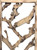 Homeroots Home Decor 3 Panel Room Divider with Tropical Leaf, Natural Wood Finish, 6ft Height