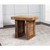 Homeroots Living Room Solid Wood Butcher Block Style End or Side Table