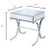 Homeroots Living Room 21" x 21" x 22" Mirrored Top And Chrome End Table