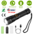 Tactical LED Flashlight Zoomable Rechargeable 