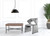 Homeroots Living Room 25" Light Grey Velvet Solid Color Side Chair