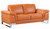 Homeroots Living Room 32" Lovely Camel Leather Loveseat, Camel Color, Leather Material
