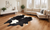 6' X 7' Black And White Cowhide Animal Print Area Rug