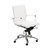 25.99" X 26.78" X 38.39" Low Back Office Chair in White with Chromed Steel Base - 4512839461175