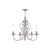 Nickel Five Light Metal Dimmable Chandelier With Shades