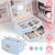 2-Layer Jewelry Box for Women Girls Lockable