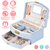 2-Layer Jewelry Box for Women Girls Lockable
