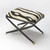 Homeroots Living Room Cosmopolitan Black and White Leather Stool
