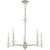 Nickel And Clear Five Light Metal Dimmable Chandelier With Shades