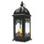 15" Black Glass Floor Candelabra Candle Holder