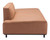 Homeroots Living Room 79" Camel Brown Faux Leather Modular Sofa