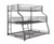 62" X 83" X 74" Gunmetal Metal Triple Bunk Bed  Twinfullqueen