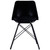 Homeroots Living Room Black Contrast Stitch Leather Dining Chair