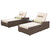 78" X 29" X 35" Brown 3Piece Outdoor Arm Chaise Lounge Set with Cushions - 4512839445038