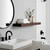 38" Brown Wood Wall Mounted Bathroom Shelves