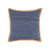 20" Blue And Tan Beach Cotton Blend Throw Pillow Cover