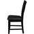 Five Piece Black Round Wood Dining Set with Four Chairs