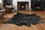 6' X 7' Black And Silver Cowhide Animal Print Area Rug
