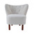 Homeroots Living Room 31" Wingback Chair, White Sherpa with Brown Polka Dots
