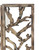 Homeroots Home Decor 4 Panel Room Divider with Tropical Leaf, Natural Wood Finish, 7ft Height