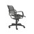Homeroots Office 37" All Black Flat Bungee Cord Mid Back Office Chair