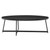 Homeroots Living Room Modern Elegance Black Ash Oval Coffee Table, Black Finish