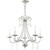 Silver And Clear Five Light Metal Dimmable Chandelier With Shades