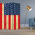 Homeroots 1" X 84" X 84" Home Decor Multi Color Wood Canvas American Flag Screen, Multi Color