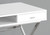 23.75" x 47.25" x 29.25" White Chrome Particle Board Metal Computer Desk - 4512839654539