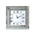 24" Silver Glass Silent Analog Square Wall Clock