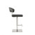 Homeroots Living Room Black Upholstered Back and Seat Bar Stool, Polished Finish
