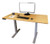 Gray and Natural Bamboo 52" Dual Motor Electric Office Adjustable Computer Desk - 808230003620